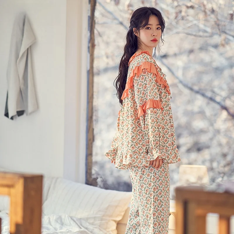 bananagirl-women's-long-sve-round-ne-spwear-floral-print-home-clothes-set-spring-autumn-princ-sle-country-fre-air