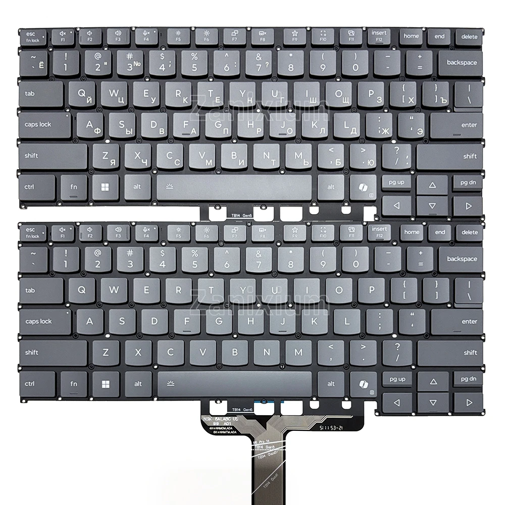Teclado retroiluminado estadounidense/ruso para Lenovo ThinkBook 14 G6+ AHP IMH 21LD,ThinkBook 14 G7 IML ARP 21MV,ThinkBook 14 G8 IRL IAL 21SJ 21SG