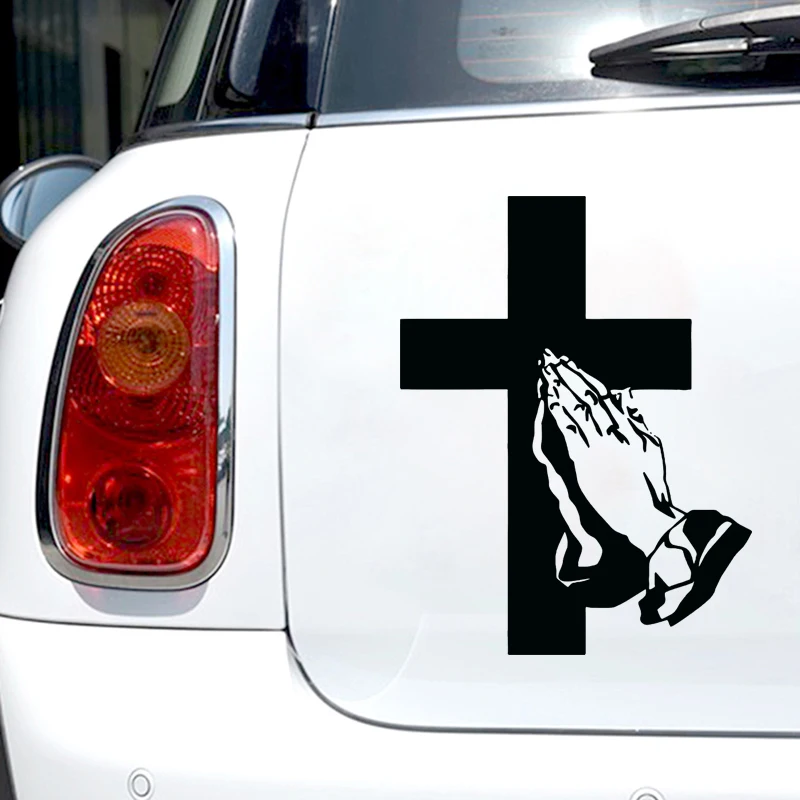 CS12225# Cross Praying Jesus Christ GOD Christian Car Truck Car sticker Waterproof  for Auto Styling on Bumper Rear Window