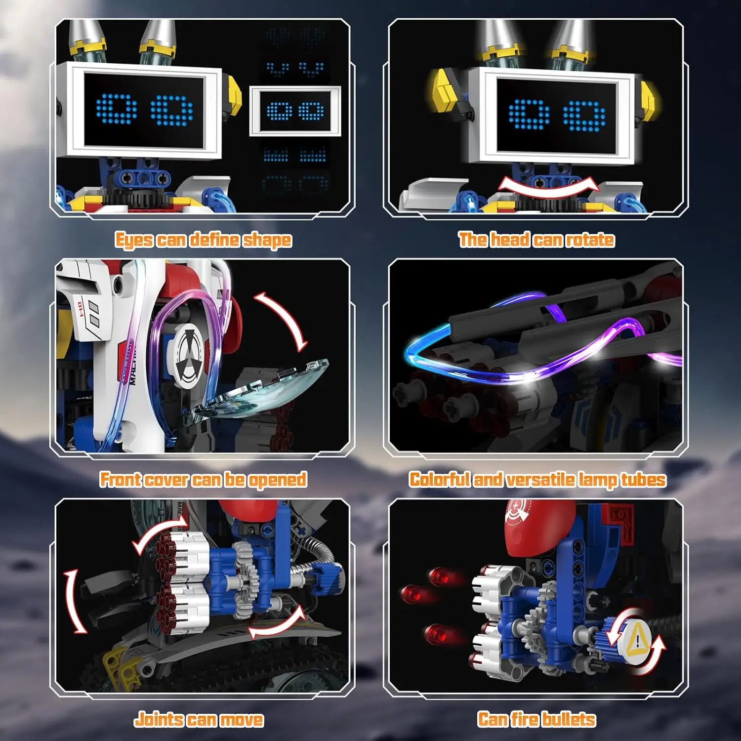مجموعة ألعاب بناء الروبوت الجذعية 5 في 1، 620 قطعة DIY، APP وشاشة التحكم عن بعد، ترميز العين القابلة لإعادة الشحن، المحاربين، هدايا عيد الميلاد