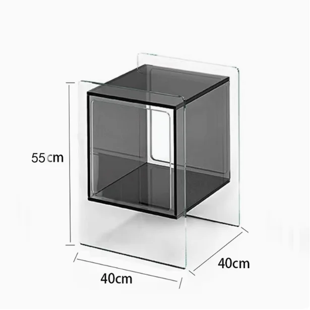 Armoire de Rangement Transparente en Acrylique pour Chambre à Coucher, Table d'Appoint Moderne et Simple