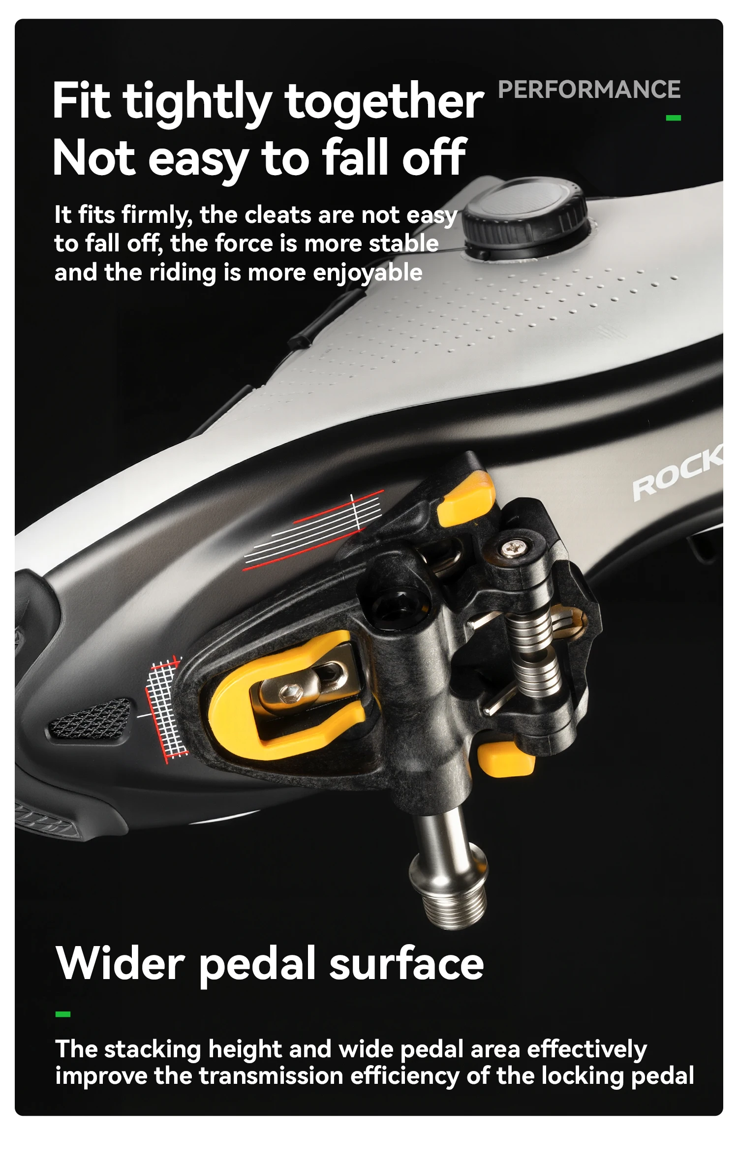 ROCKBROS Rennrad-Sperrpedal aus Carbonfaser, leichtes, schnelleres selbstsicherndes Pedal, SPD-Sperrpedal aus Aluminiumlegierung mit Sperrkappen – Detail 8
