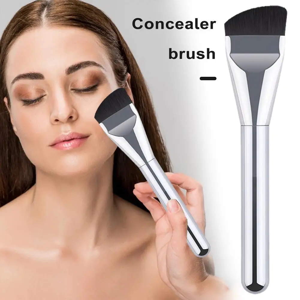 Brocha ultrafina para base de maquillaje, herramienta para contorno facial, pelo suave y fino, mezcla de base, crema, Bb Blen V0k0