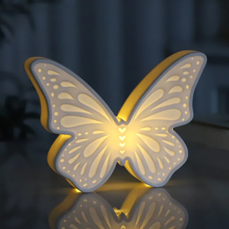 Schmetterling Nachtlicht Keramik Handwerk Schlafzimmer Dekoration Home Ornament