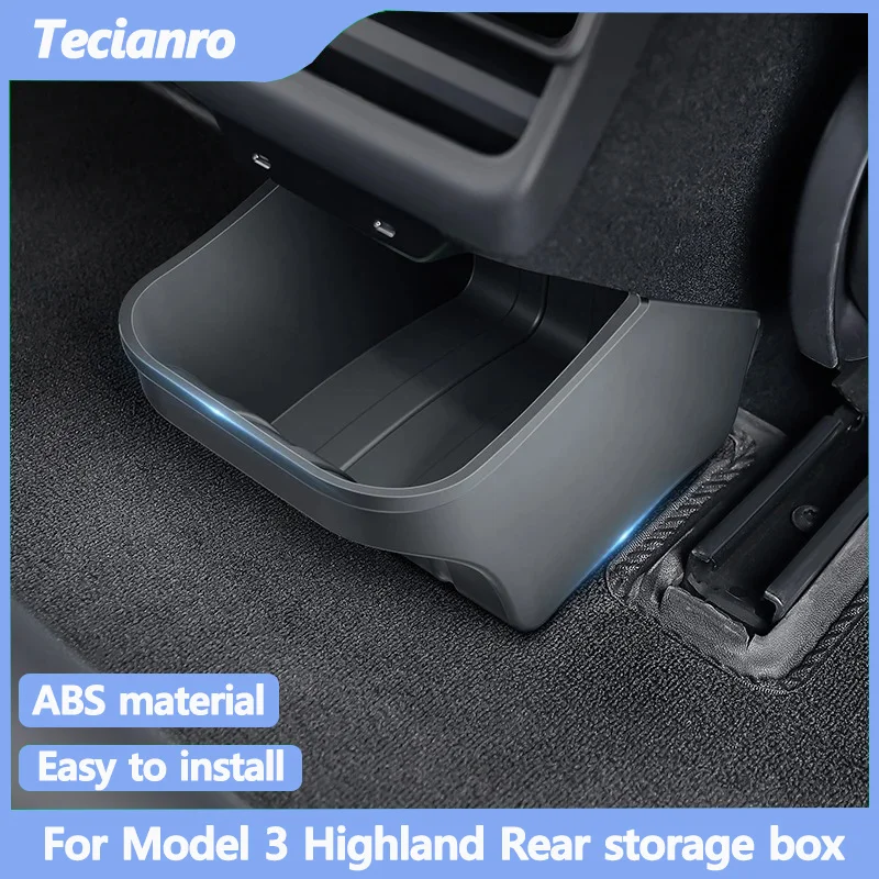 

Органайзер для основной консоли 2024 Tesla Model 3, контейнер для хранения на заднем сиденье Highland, органайзер для мусора 2-го ряда сидений для модели 3