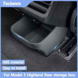 Rear Center Console Organizer for 2024 Tesla Model 3,Highland Backseat Storage Box Trash,2nd Row Seat Organizer for Model 3