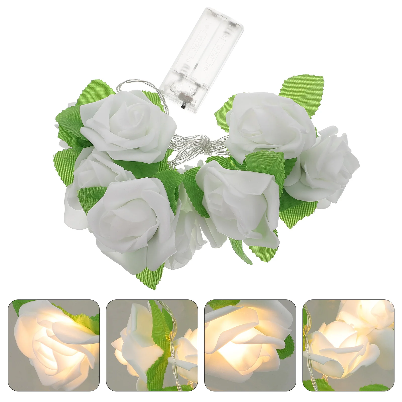 

1Set Decorative Rose String Lights Simulated LED Wedding Party Lamp Romantic Atmosphere Light Simulated Rose Light String