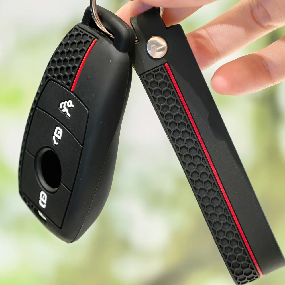 

Keychain For Mercedes-Benz W210 W176 W204 W205 W211 W177 W206 W176 W219 W208 W203 W245 Silicone Car Key Case Cover