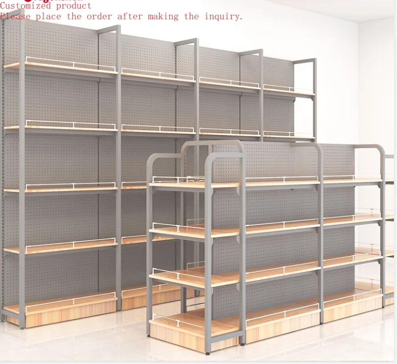 

Custom.Dragonshelf Hot Sale Store Supermarket Shelves Other Warehousing & Supermarket Supplies Wood Steel Pharmacy Shelves Displ
