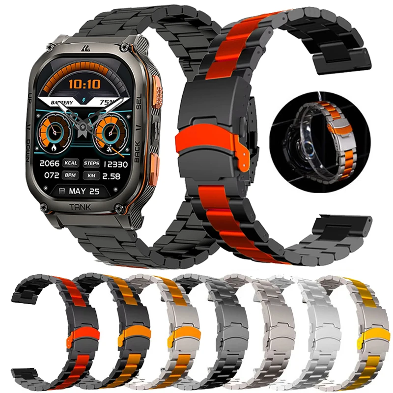 Correa de reloj de Metal de lujo para KOSPET TANK T2 T3/M2 M3, pulsera para KOSPET TANK T3 M3, pulsera Ultra de acero inoxidable de 22mm
