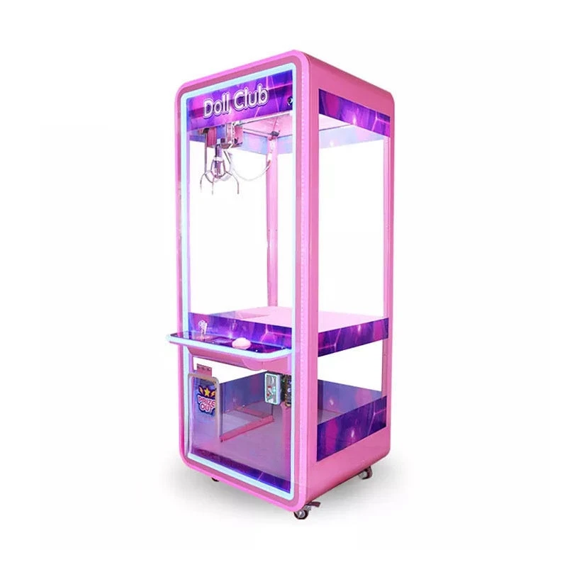 Hot Selling Doll Club Transparent Arcade Game Machine Coin Operated Toys Cranes Claw Machine For Shopping Malls