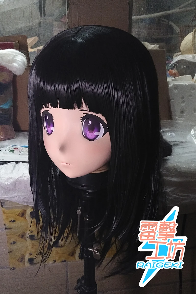 

(LJ-130) Customize Character Female/Girl Resin Kig Full Head With Lock Anime Cosplay Japanese Anime Kigurumi Mask