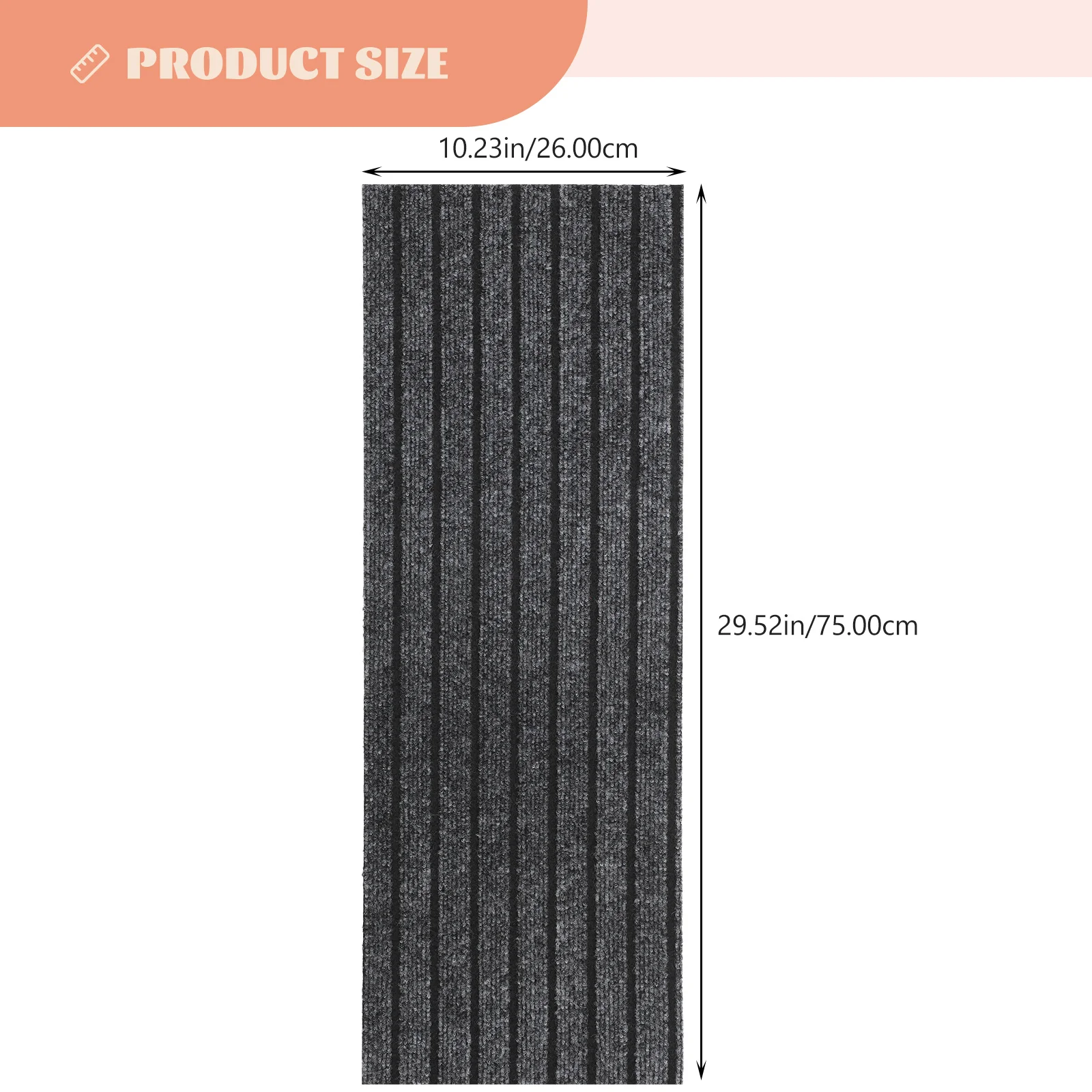 

Stair Tread Carpet Non-Slip Durable Polyester Pad Rug for Kids Elders Pets Anti-Slip Stair Mat Household Step Pad
