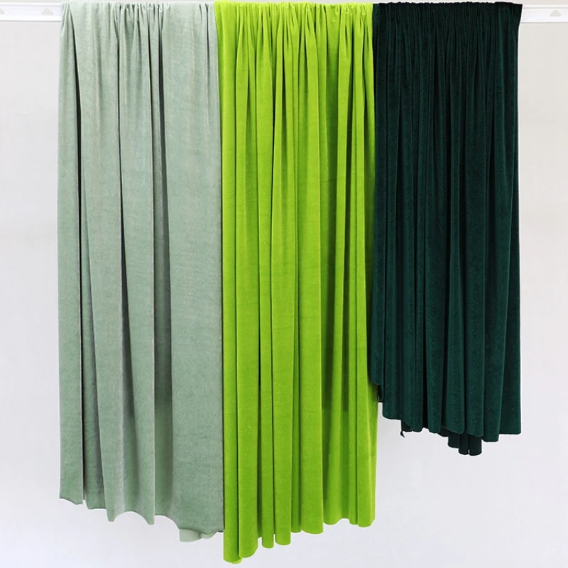 Green Velvet Fabric Wedding Veil Background Decoration Stage Performance Clothing Soft Bag Home Cloak DIY Sewing Material Cloth