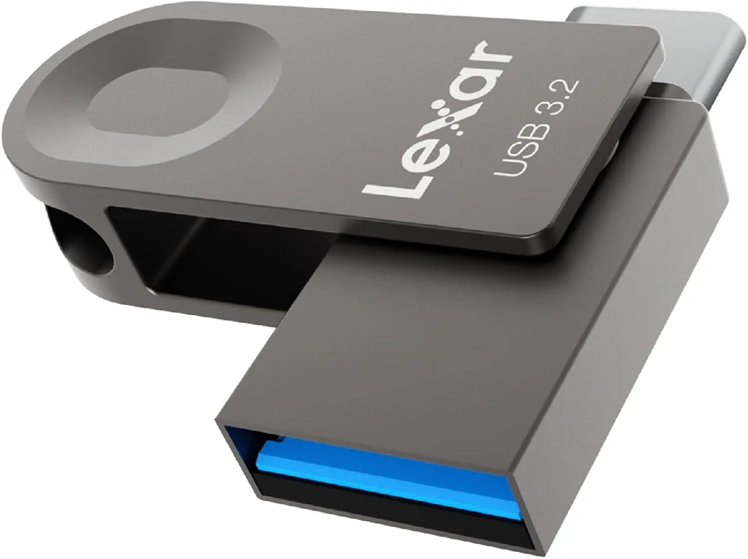 

128GB USB-C & USB-A Dual Flash Drive, 100MB/s Read, Swivel Design for Android, Laptop, PC