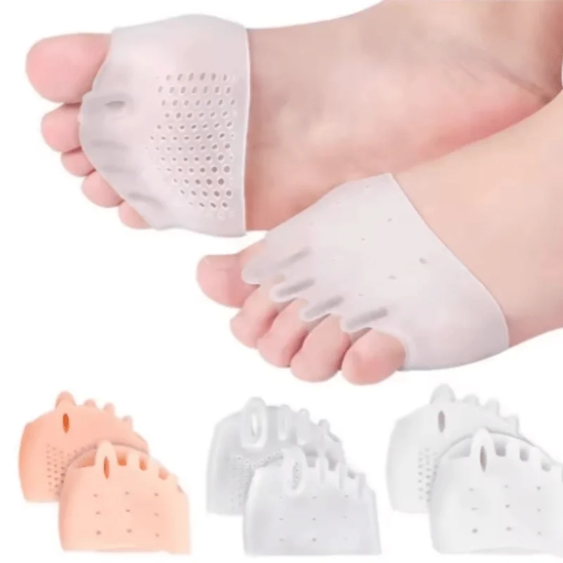 1 Pair of Gel Toe Protectors for the Forefoot, Featuring Breathable Honeycomb Design, Soft Silicone Socks, Specially Designed for Comfort, Suitable for Both Men and Women. image 4