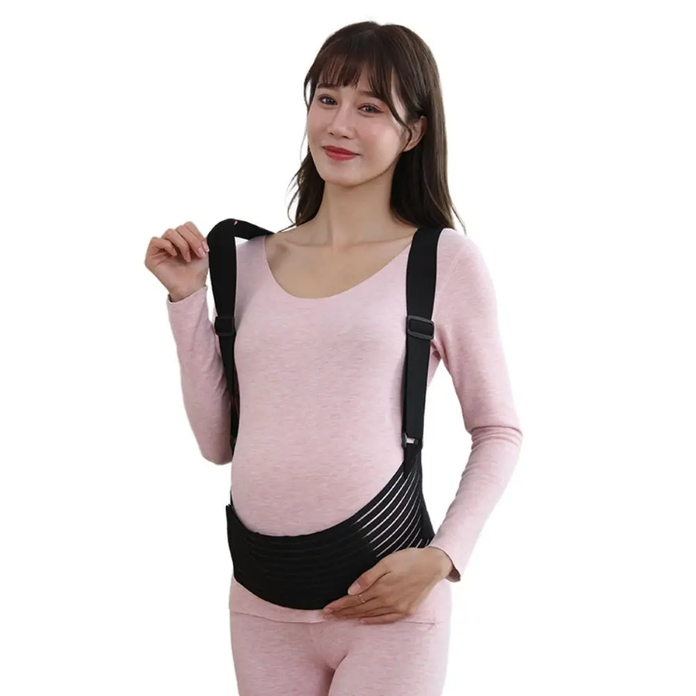 High Quality Adjustable Prenatal Support Belt Ultra-thin with Shoulder Maternity Belly Bands Breathable Abdominal Belt