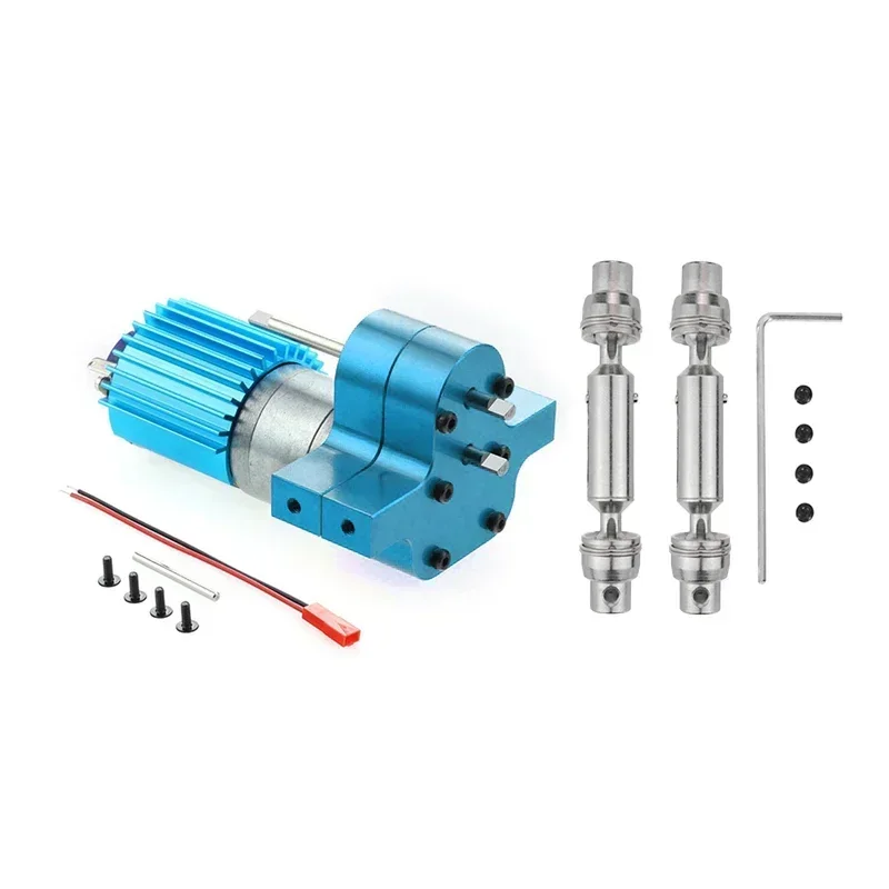 Gearbox transmisi logam 370 Motor dengan poros Drive aksesoris Upgrade untuk WPL C14 C24 B24 B36 MN D90 MS mobil RC