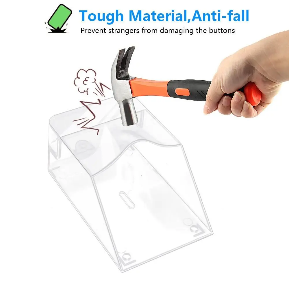 Timbre inalámbrico transparente, cubierta para lluvia, Material resistente, diseño humanizado, cubierta impermeable, PC Universal