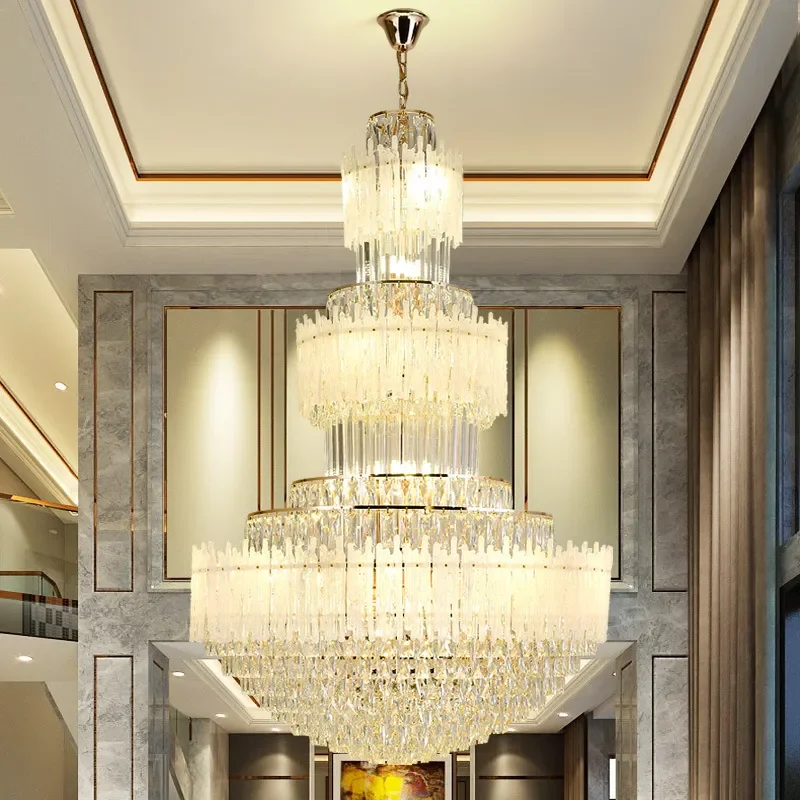 for Large Chandelier Living Room Light for Empty Duplex Building Villa Hollow Loft Apartment Modern Simple Middle Floor