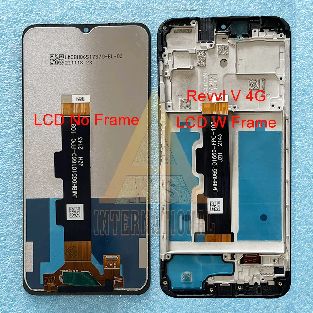 Original For T-Mobile REVVL V+ 5G LCD REVVL V 4G Display Screen Frame Touch Panel Digitizer For T-Mobile REVVL V Plus 5G Display