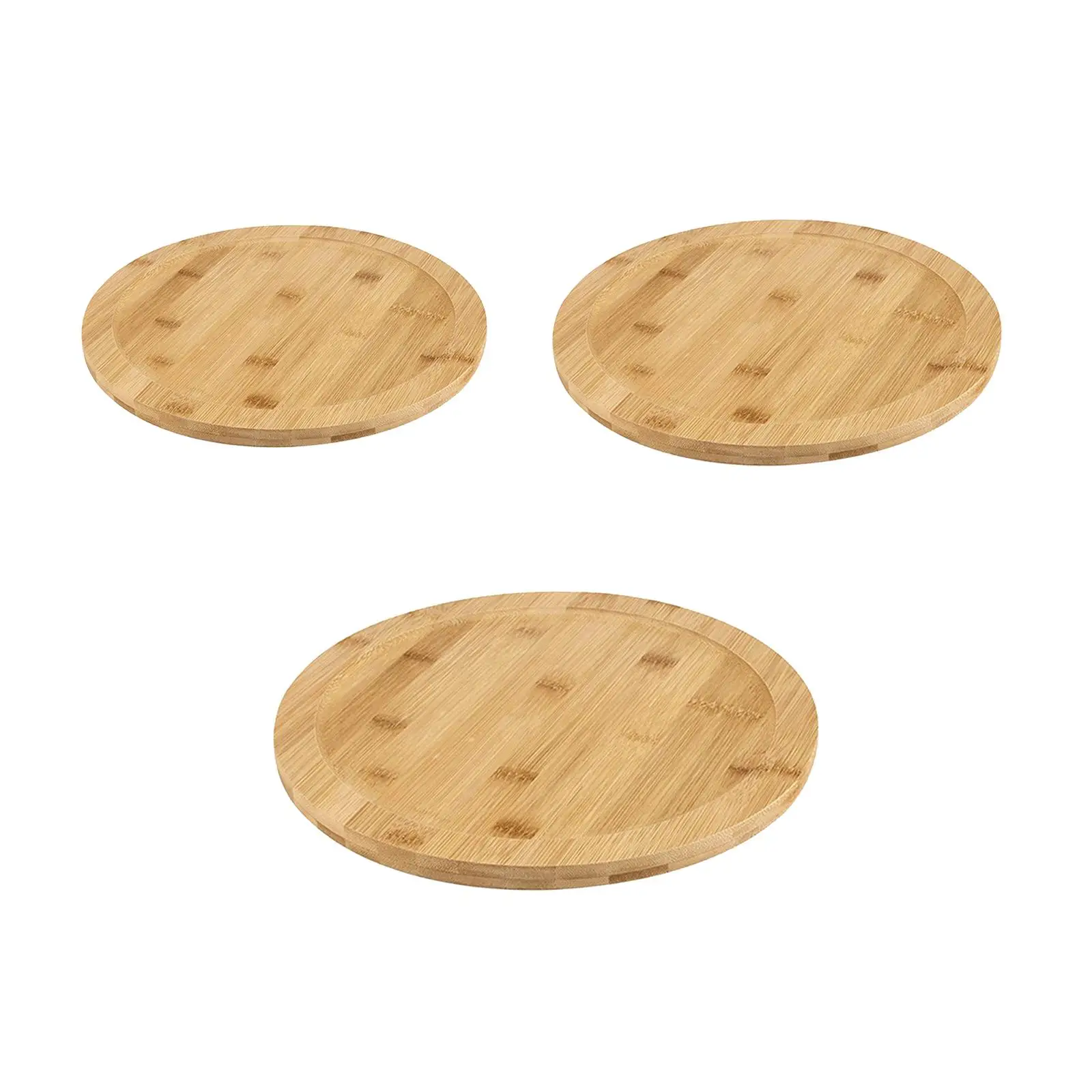 Cake Stand Turntable, Wood Serving Platter Rotating Board, Revolving Wooden Rotating Dining Plate for Countertop Pantry