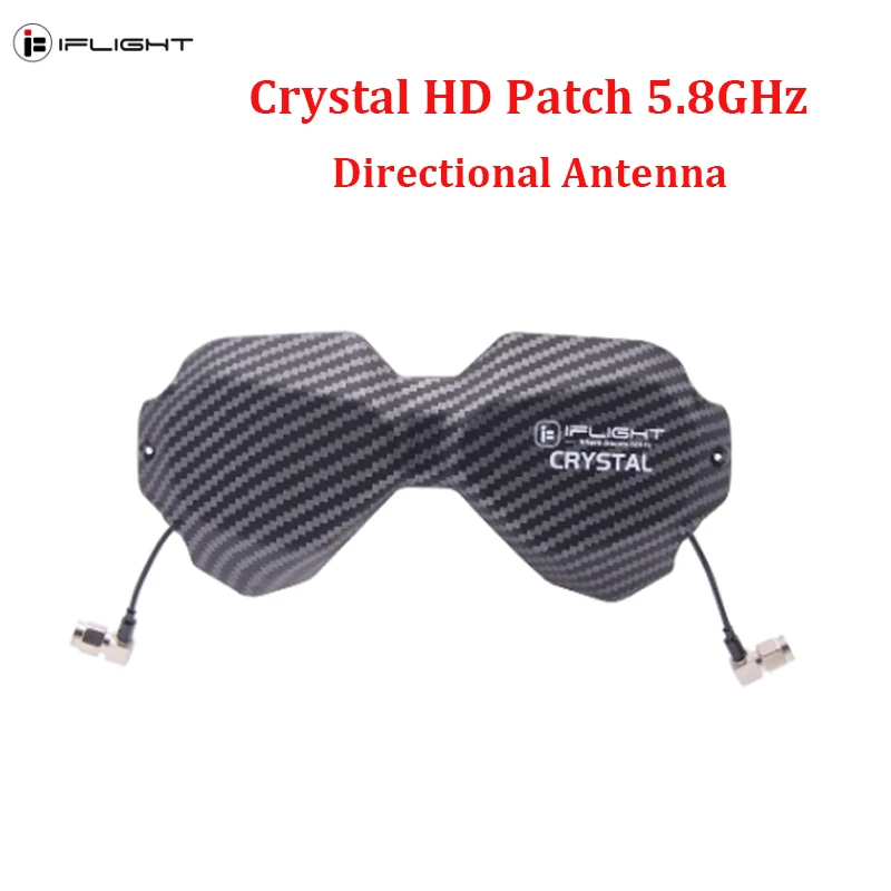 iFlight Crystal HD Patch 5.8GHz Directional Antenna Protective Shell with Crystal LHCP Short Omni Antenna for DJI FPV Goggles