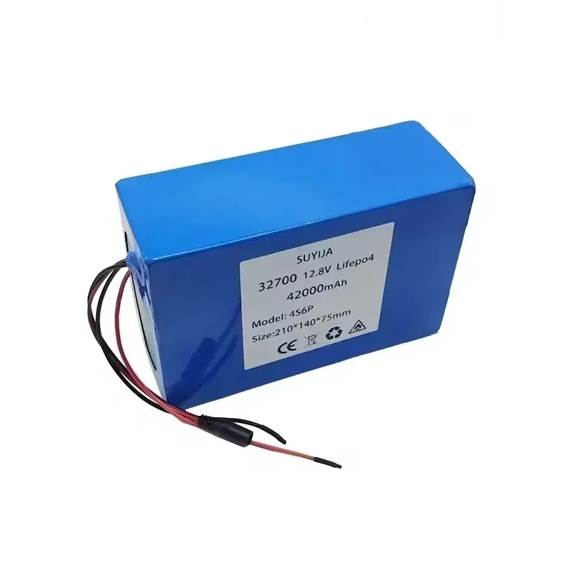 32700 42000mAh 4S6P Battery 12.8V Pack Lifepo4 Battery Pack+14.6V 2A Charger with 40A Same Port Balanced BMS 12V Power Supply