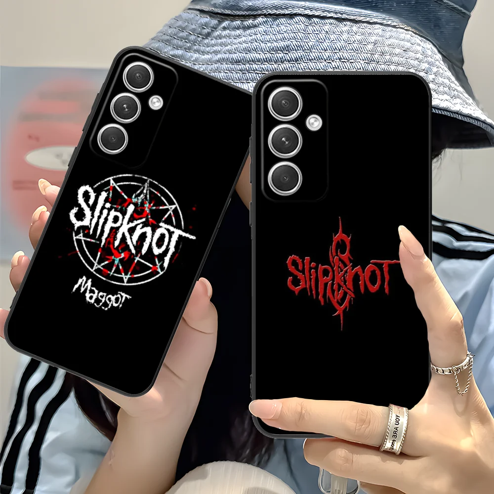 Painting S-Slipknot Phone Case for Samsung Galaxy S24 S23 S22 S21 S20 S10 S9 Plus FE Ultra Lite Black Smartphone Cellphones