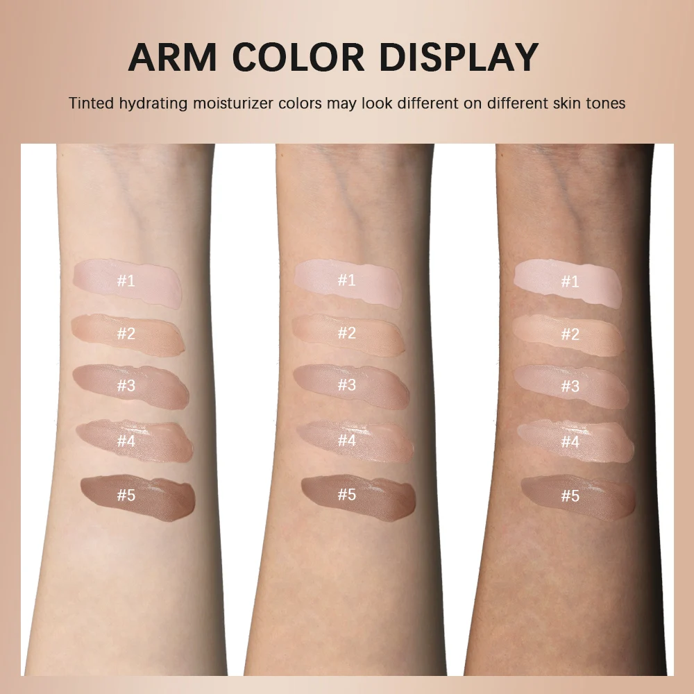 着色された保湿クリーム,顔用,強力なカバー,軽量コンシーラー,均一な肌のトーン,セミマット仕上げ,自然な保湿,化粧品
