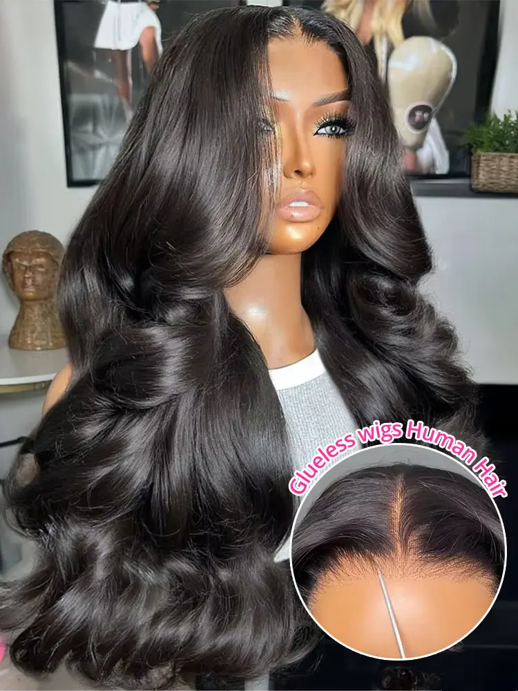 

Wear and Go Glueless Wigs Human Hair Pre Plucked Pre Cut 7x5 Lace Closure Wig For Beginner Body Wave Body Wave Lace Front Wigs