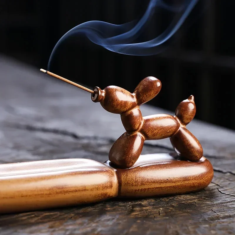 1 قطعة ، اليدوية لطيف الكلب السيراميك الحرف اليدوية البخور عصا حامل المنزل الحلي مبخرة (بدون البخور) #5