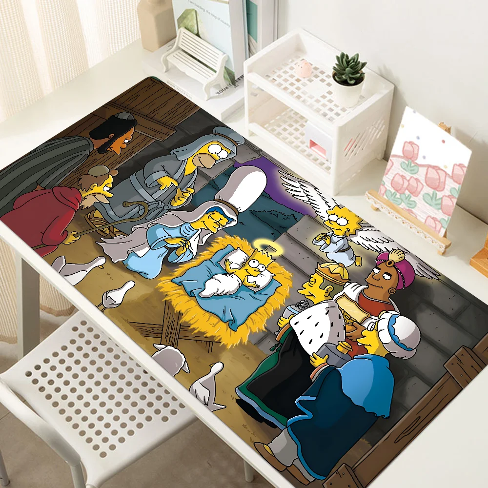 Cartoon The S-Simpsons Mousepad Mouse Mat Desk Mat With Pad Gaming Accessories Prime Gaming XXL Keyboard Pad Padding Mat