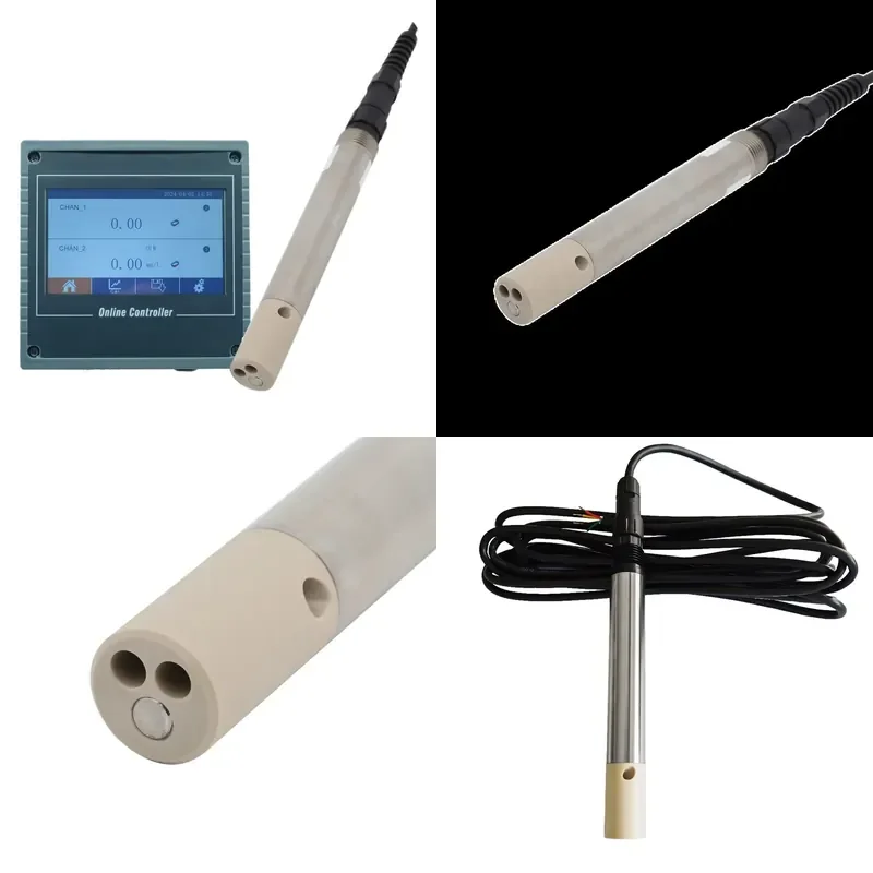 for Online PH ORP Sensor Probe Four electrode RS485 Modbus Titanium Alloy High Precision 5 Percent FS 10s Response 5m