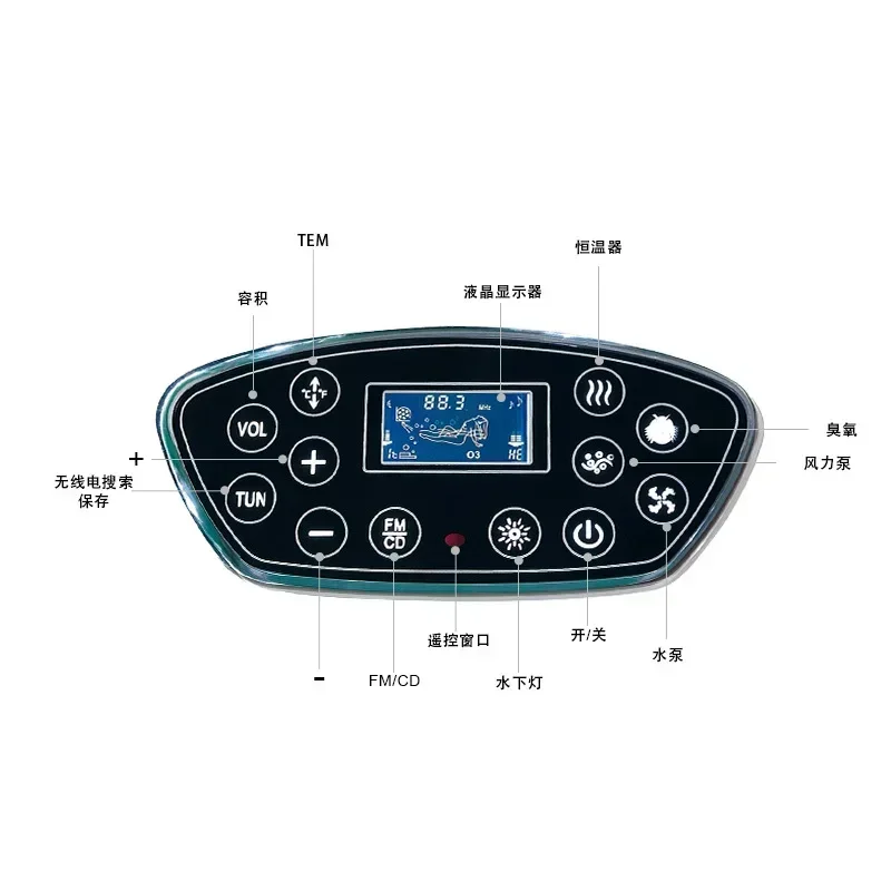 Outdoor Spa Massage Bath Control Panel Thermostatic Surfing Bathroom Intelligent Touch Control Sensing Technology