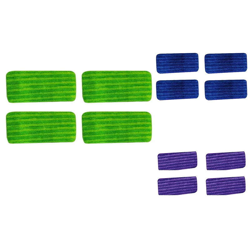 4PCS Reusable Mop Pads For Swiffer Wet Jet Mop Refills Pads Replacement Mop Pads For Wood&Multi-Surface Floor Cleaning