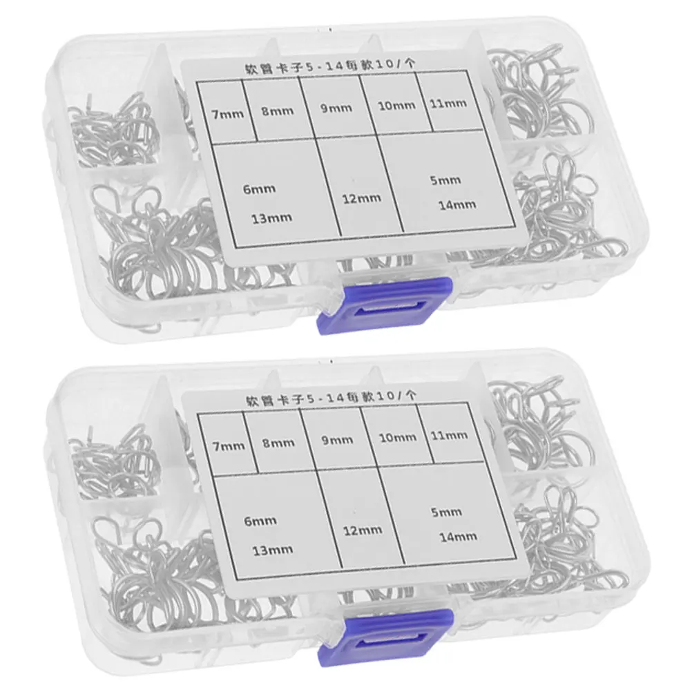 

200pcs Spring Clamp Hose Fastener Manganese Steel Automotive Motorcycle Wire Clips Fuel Line Tube Durability Electrical Products