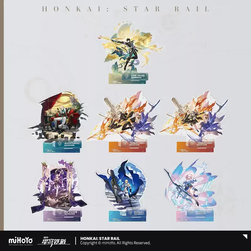 

Оригинальный акриловый стенд Honkai: Star Rail с персонажами March 7th, Gepard, Fu Xuan, Trailblazer, Aventurine – коллекционный подарок