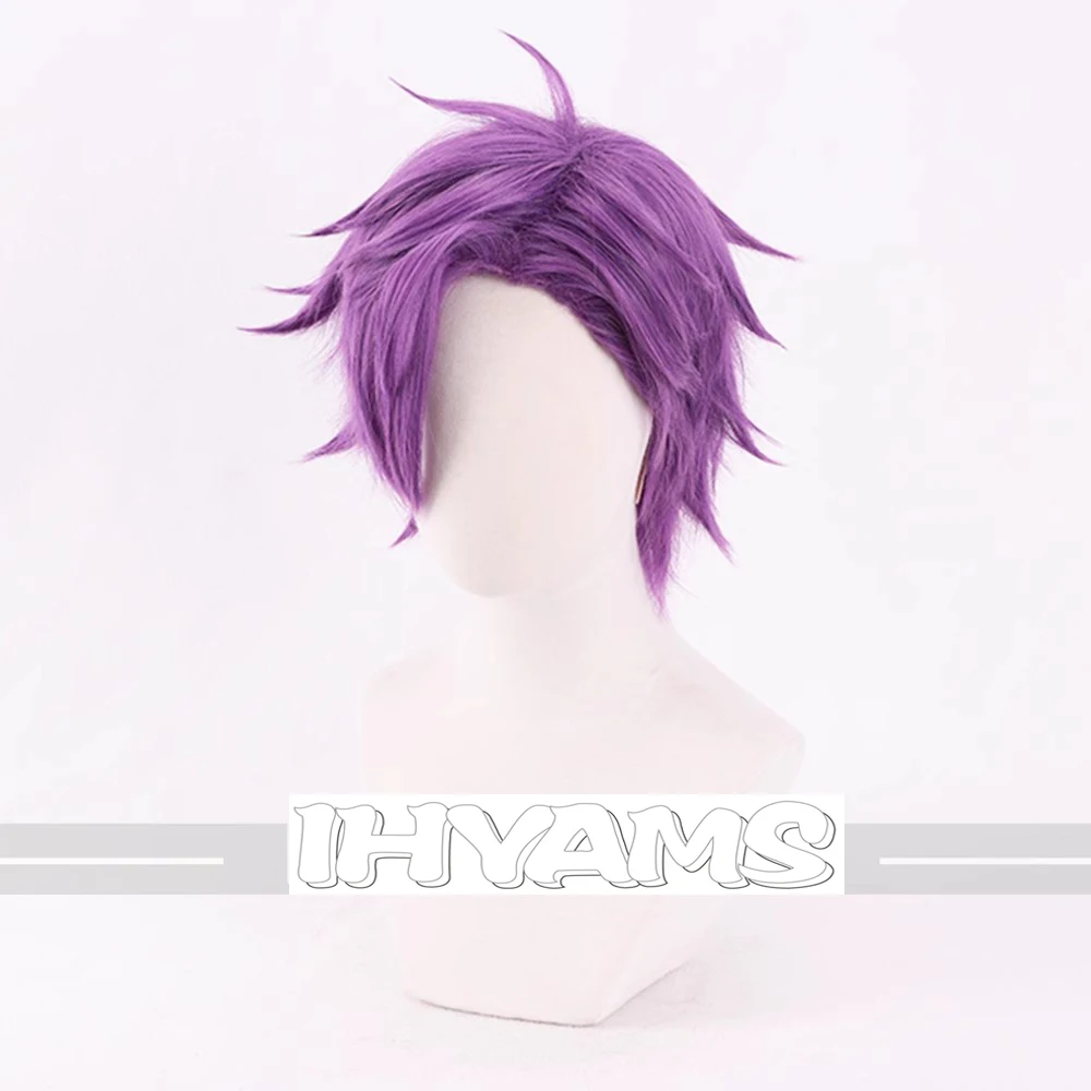 Otogari Adonis Wig Game Ensemble Stars Cosplay UNDEAD Short Men Wig Purple Hair Heat Resistant Synthetic
