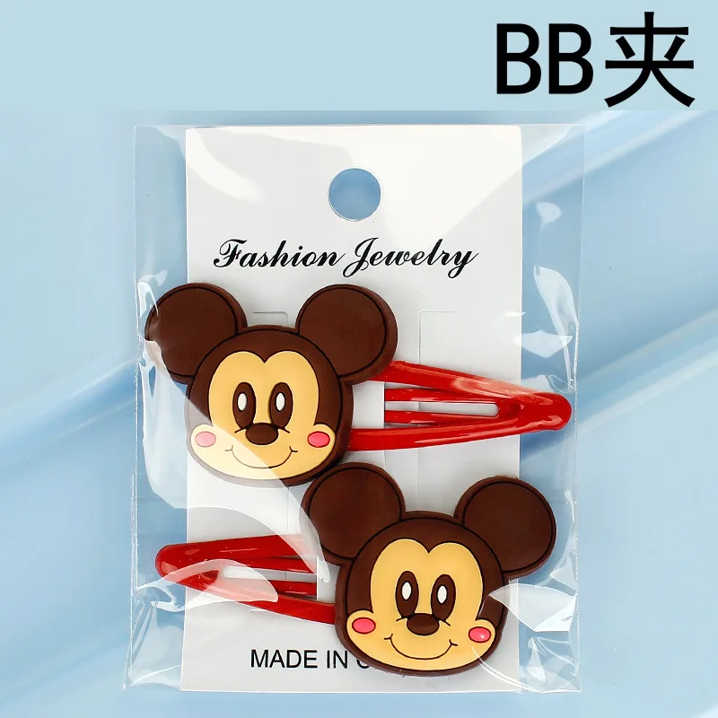 Disney Cartoon Mickey Mouse Headdress Girls Mickey Minnie Stitch Donald Duck Colorful Hairpins Hair Accessories Girls Gift