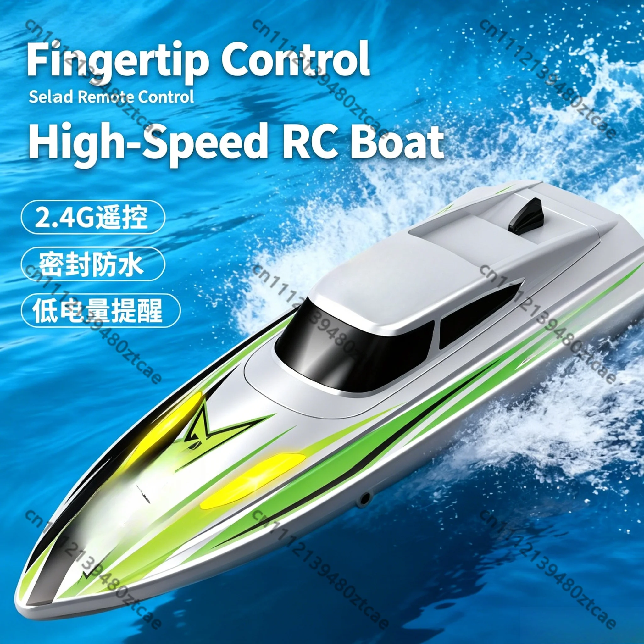 2.4G High Speed RC Racing Boat Waterproof Self-righting LED Remote Control Ship Kids Water Toy