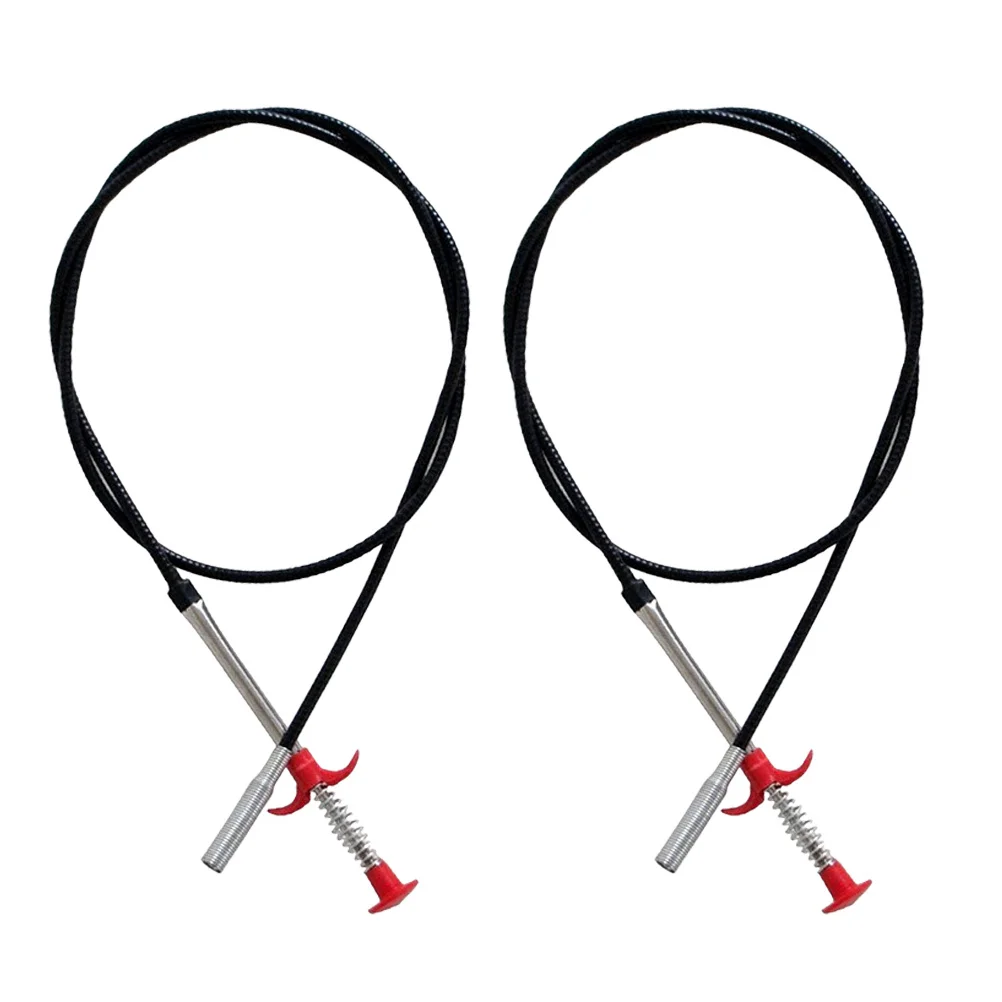 

2Pcs Sewers Clip Device Multipurpose Kitchen Sink Drain Hook Hair and Trash Remover Sewer Pipeline Dredge Tool 1.6m