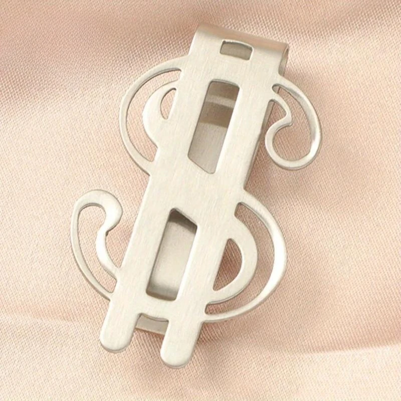 5Pcs Slim Money Clip Stainless Steel Cash Bills Credit Clip New Dollar Design Fashion Coin Banknote Cash Clamp Holder