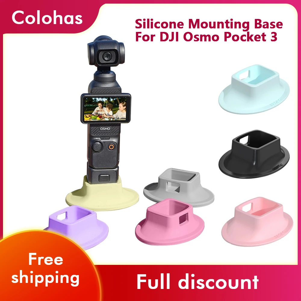 Silikon-Montagebasis für DJI Osmo Pocket 3, Kamera-Dock, Desktop, rutschfest, feste Verlängerungsbasis, Ständer, Schnellverschluss-Zubehör