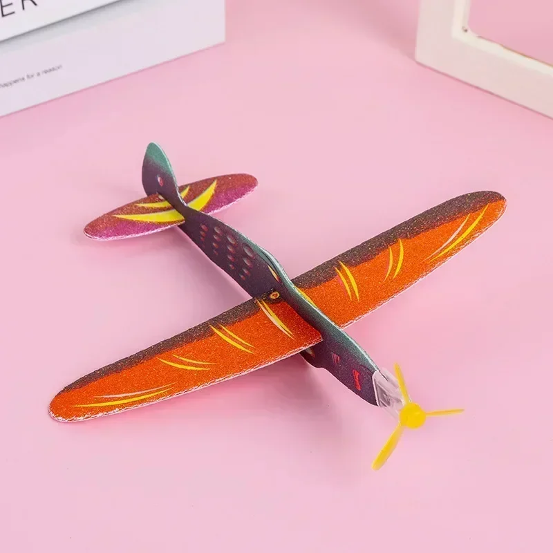 1PC Mini Aircraft Toy Children DIY Hand Throw Flying Glider Plane Foam Airplane Model Party Game Outdoor Toys for Kids Baby Gift