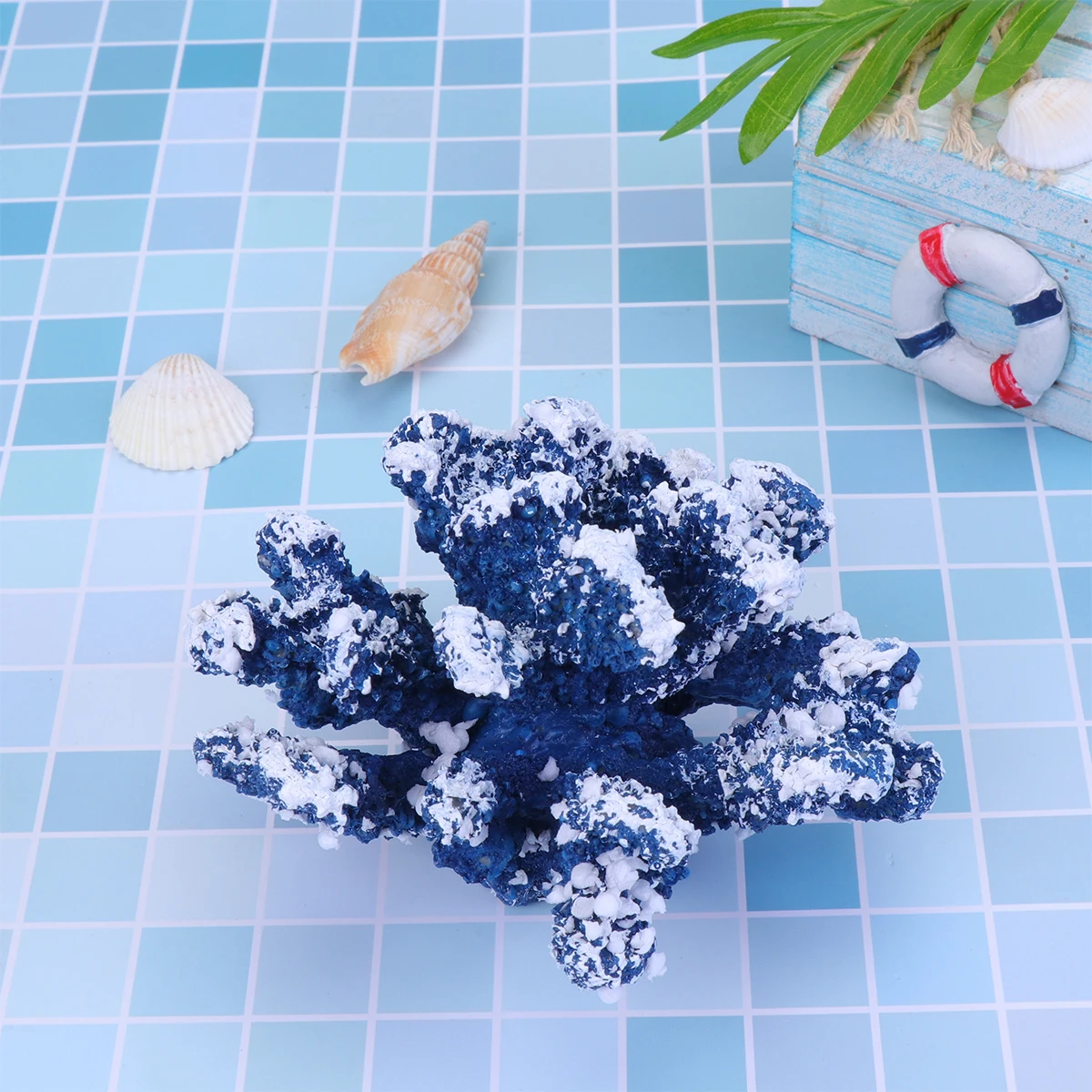 

1Pcs Blue Coral Decoration Simulation Resin Coral Lifelike Artificial Ornament for Fish Tank Aquarium Fresh Salt Water Use