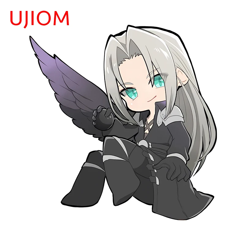 

UJIOM 13cm × 12.5cm Sephiroth FF7 Kawaii Wall Stickers Attractive Original Game Character Style Decals Bedroom Wallpapers