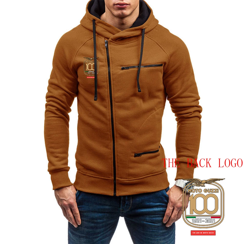 2024 Moto Guzzi Men Printing New Autumn And WinterZip Up Hoodie Coat Thick Comfortable Casual Long Sleeve Sweatshirts Tops