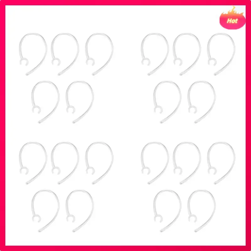 AYHF 20X Universal Small Clamp Bluetooth Ear Hook Loop Clip Replacement Clear