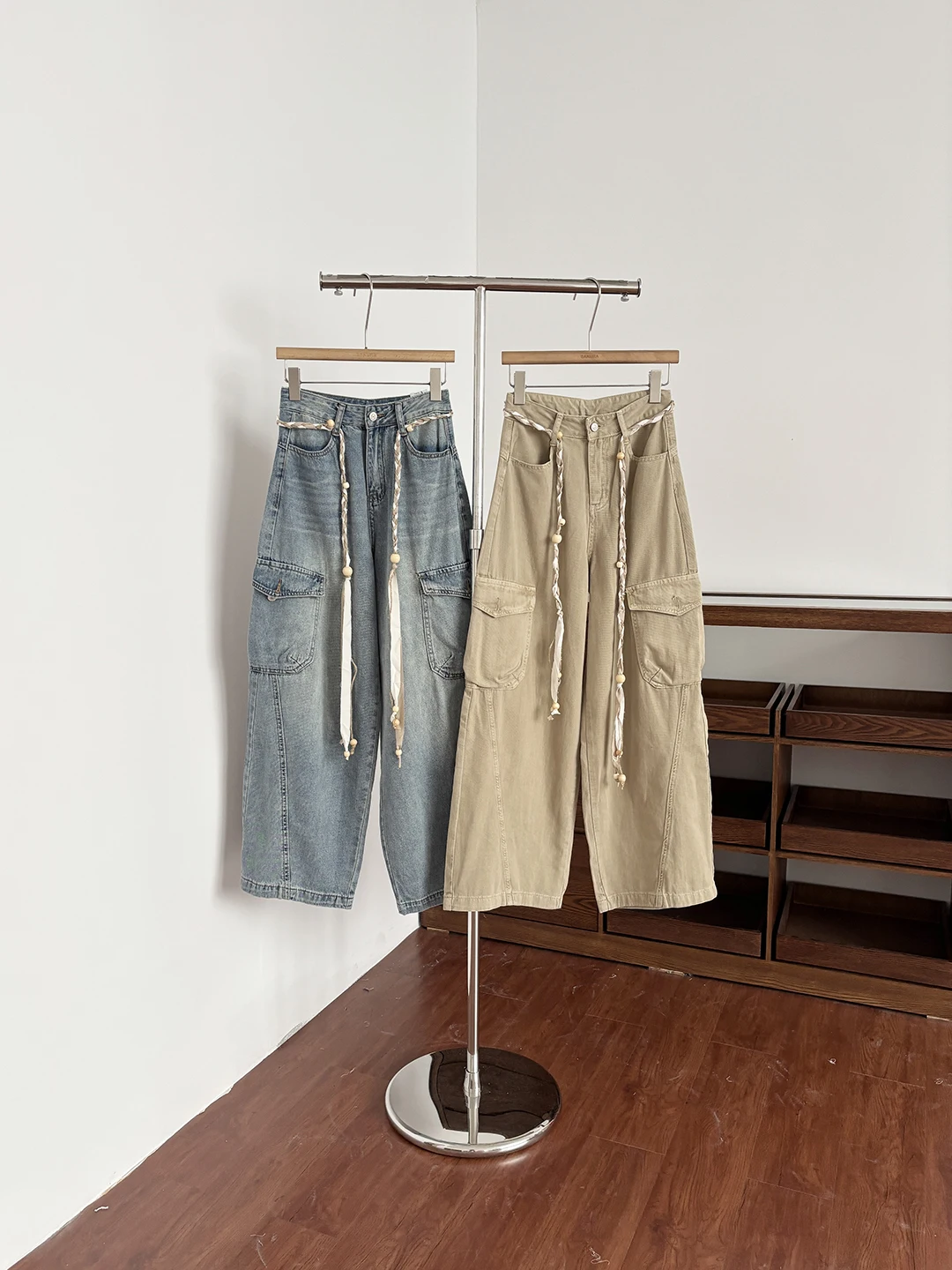

High Waist Wide Leg Denim Jeans Women's Summer 2026 Casual Belted Versatile Slim Straight Long Pants Workwear Style